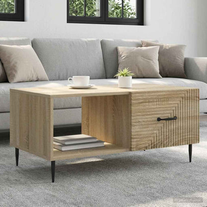 Coffee Table Sonoma Oak 90 x 50 x 40 cm Engineered Wood