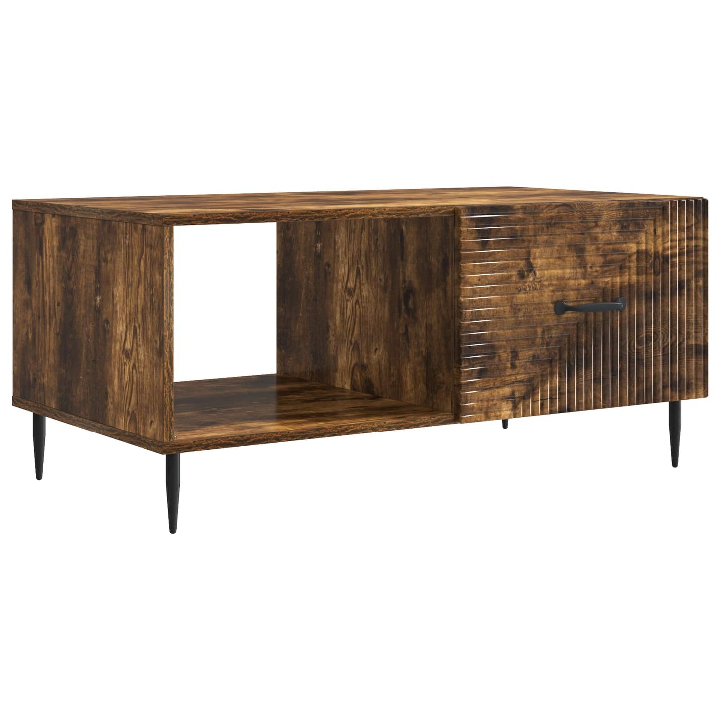 Coffee Table Smoked Oak 90 x 50 x 40 cm Engineered Wood
