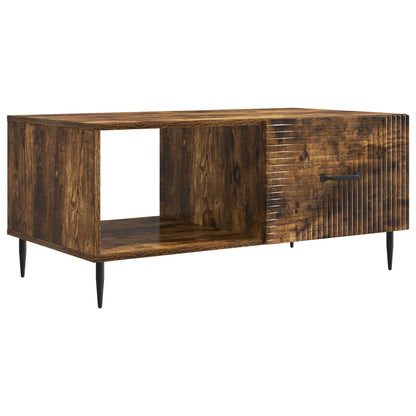 Coffee Table Smoked Oak 90 x 50 x 40 cm Engineered Wood