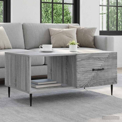 Coffee Table Grey Sonoma 90 x 50 x 40 cm Engineered Wood