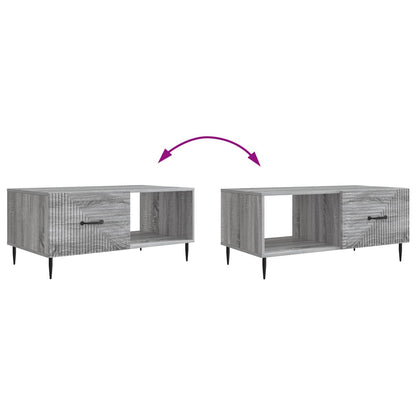 Coffee Table Grey Sonoma 90 x 50 x 40 cm Engineered Wood