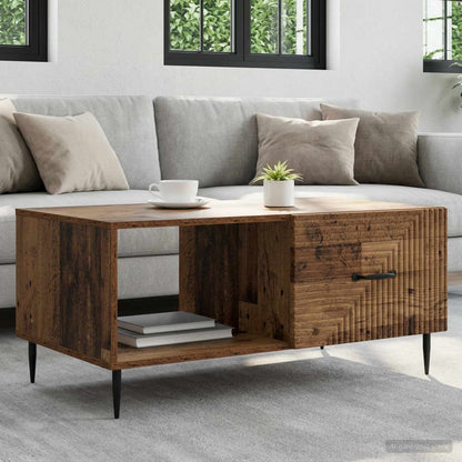 Coffee Table Old Wood 90 x 50 x 40 cm Engineered Wood