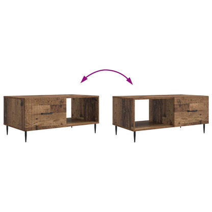 Coffee Table Old Wood 90 x 50 x 40 cm Engineered Wood