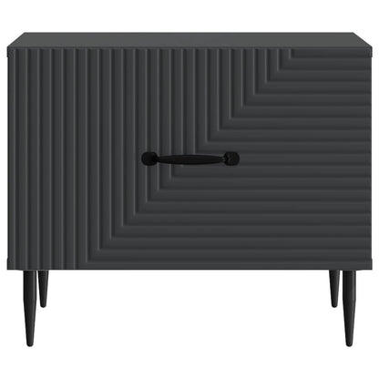 Coffee Table with Drawer Black 49 x 50 x 40 cm Engineered Wood