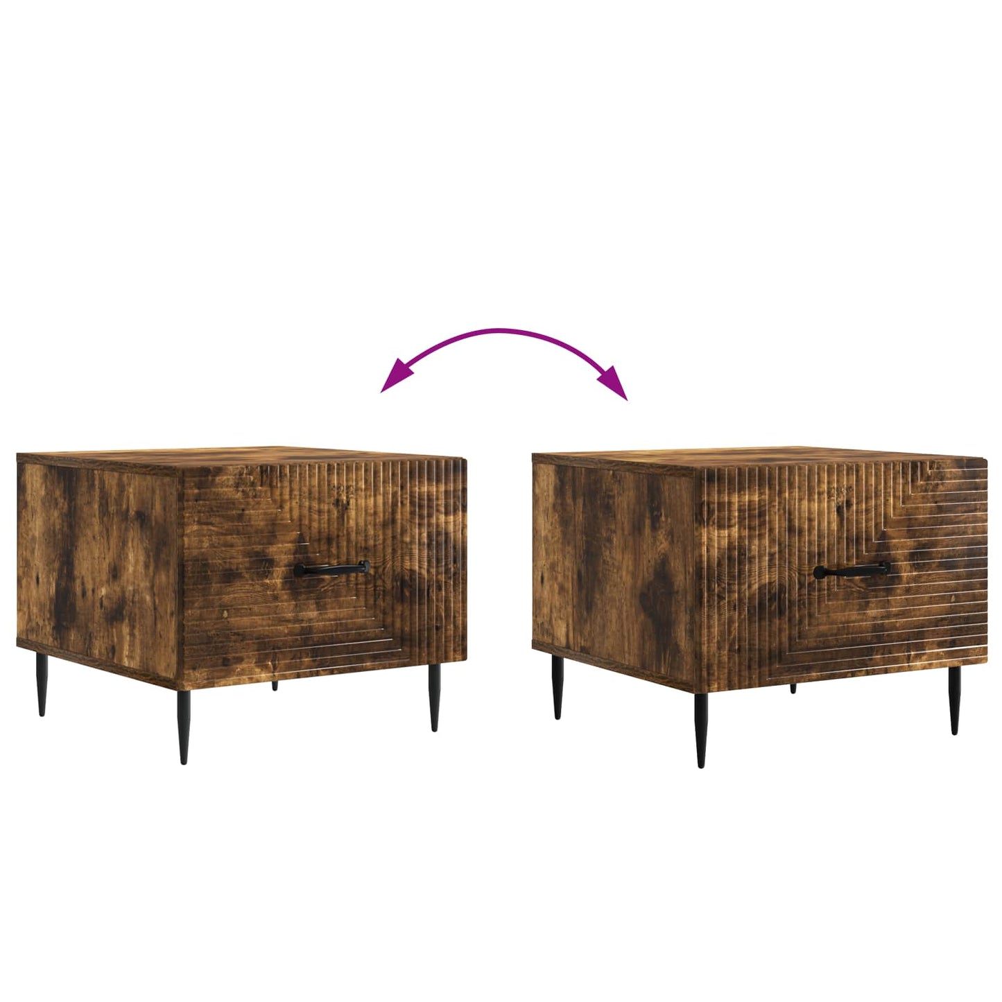 Coffee Table Smoked Oak 49 x 50 x 40 cm Engineered Wood