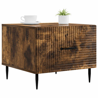 Coffee Table Smoked Oak 49 x 50 x 40 cm Engineered Wood