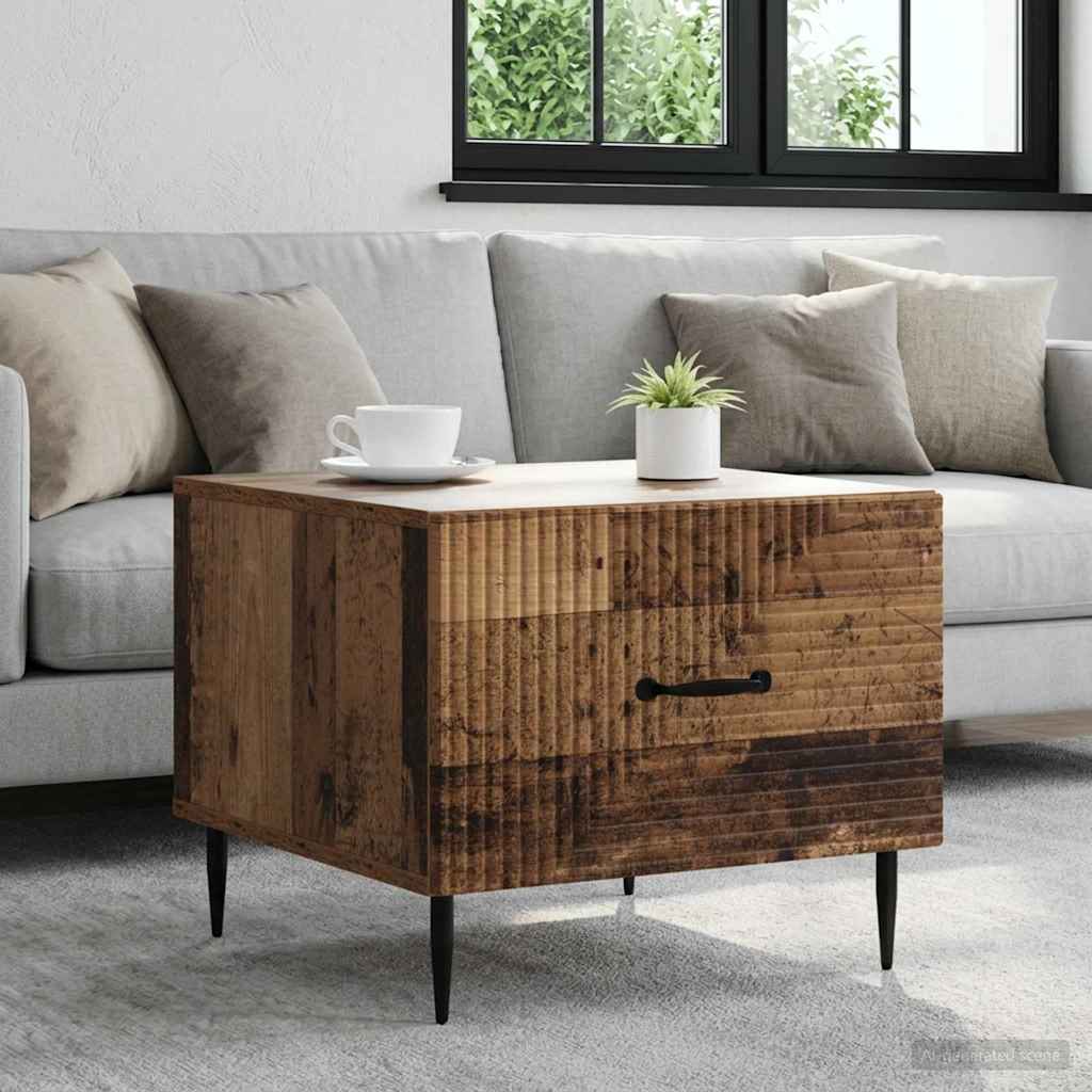 Coffee Table Old Wood 49 x 50 x 40 cm Engineered Wood