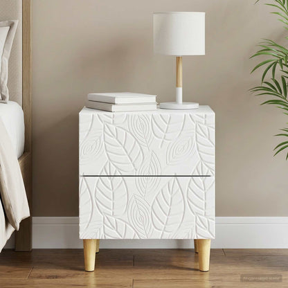 Bedside Table White 43 x 34.5 x 48 cm Engineered Wood
