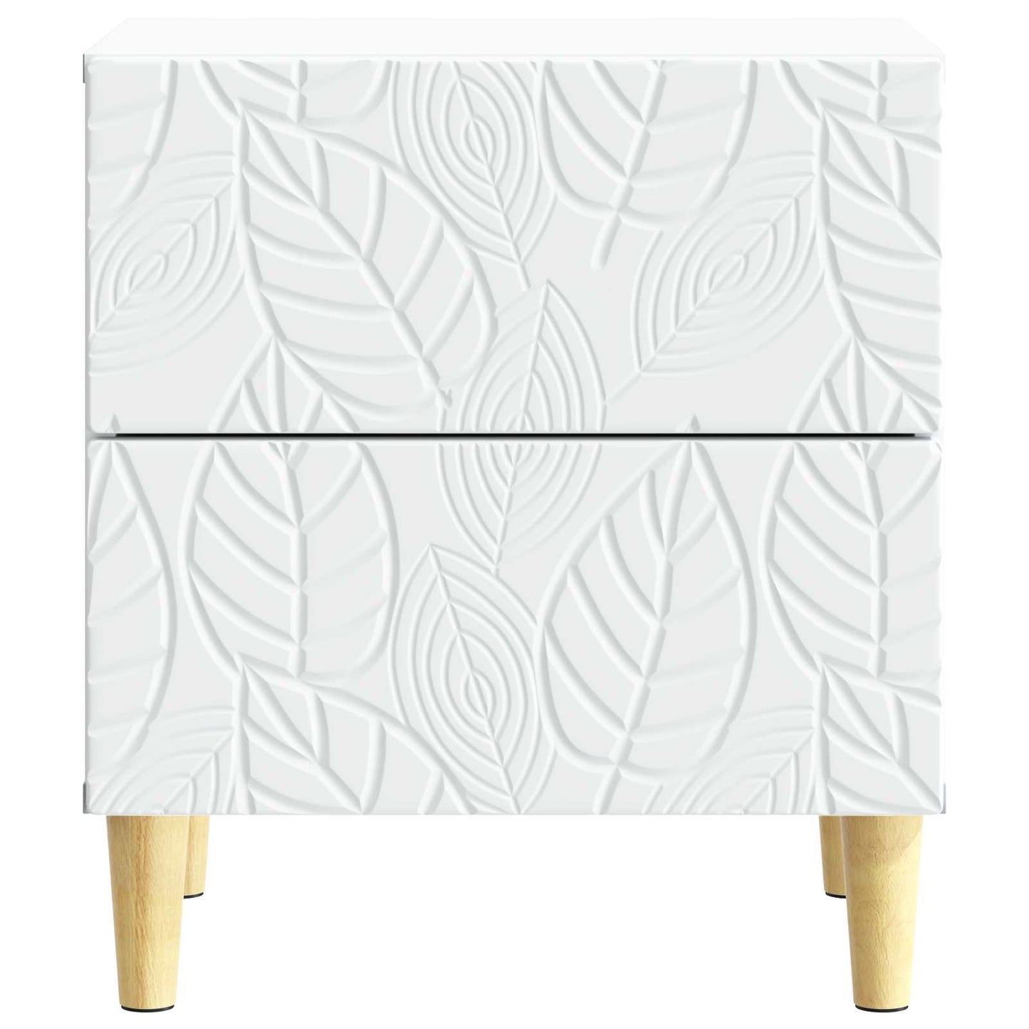 Bedside Table White 43 x 34.5 x 48 cm Engineered Wood