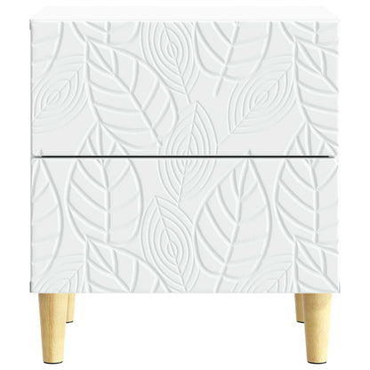 Bedside Table White 43 x 34.5 x 48 cm Engineered Wood