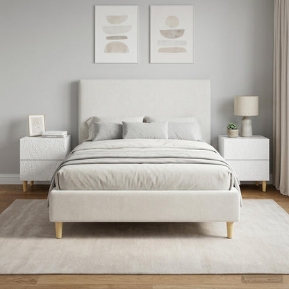 Bedside Table 2 pcs White 43 x 34.5 x 48 cm Engineered Wood