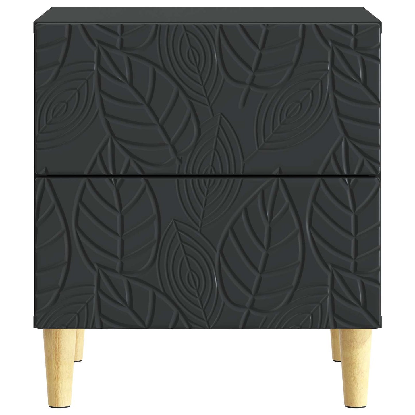 Bedside Table 2 pcs Black 43 x 34.5 x 48 cm Engineered Wood