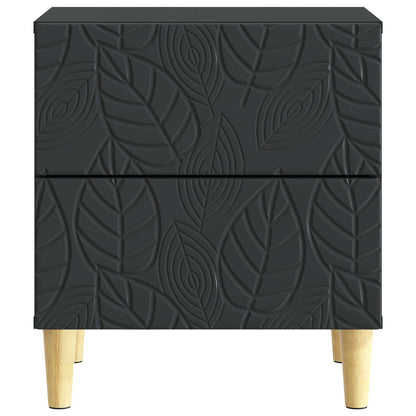 Bedside Table 2 pcs Black 43 x 34.5 x 48 cm Engineered Wood