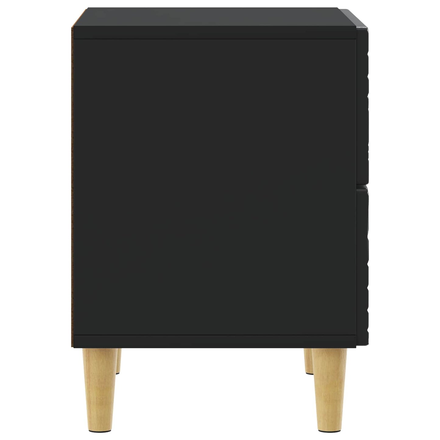 Bedside Table 2 pcs Black 43 x 34.5 x 48 cm Engineered Wood