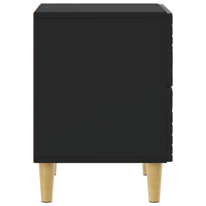Bedside Table 2 pcs Black 43 x 34.5 x 48 cm Engineered Wood