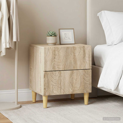 Bedside Table 2 pcs Sonoma Oak 43 x 34.5 x 48 cm
