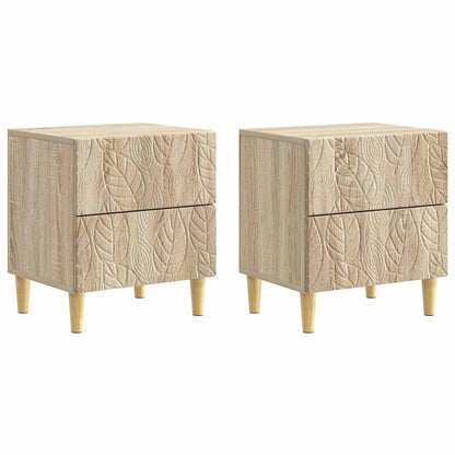 Bedside Table 2 pcs Sonoma Oak 43 x 34.5 x 48 cm