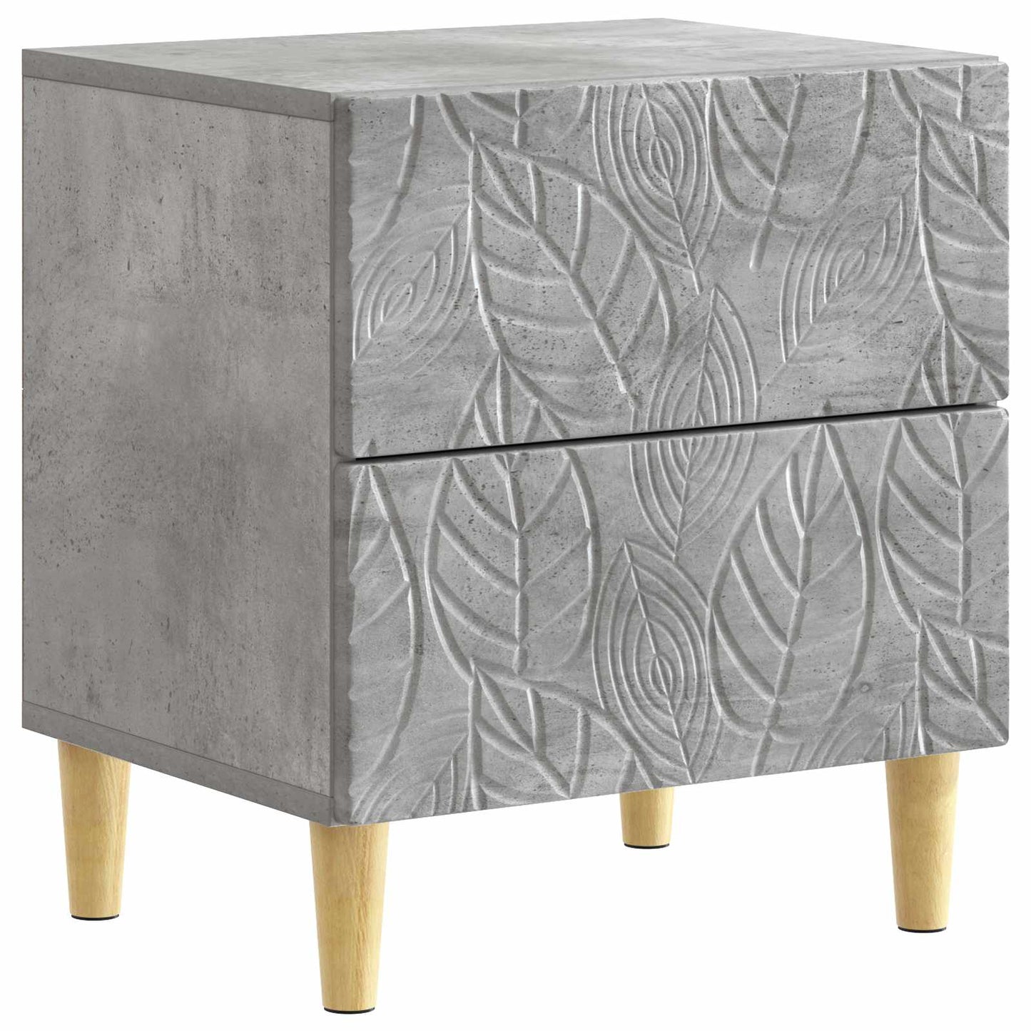 Bedside Table 2 pcs Concrete Grey 43 x 34.5 x 48 cm