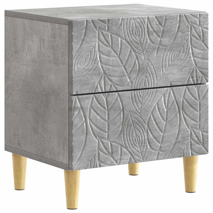 Bedside Table 2 pcs Concrete Grey 43 x 34.5 x 48 cm