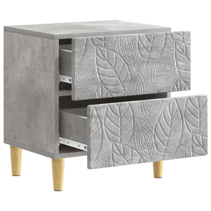 Bedside Table 2 pcs Concrete Grey 43 x 34.5 x 48 cm