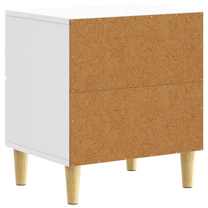 Bedside Table 2 pcs High Gloss White 43 x 34.5 x 48 cm