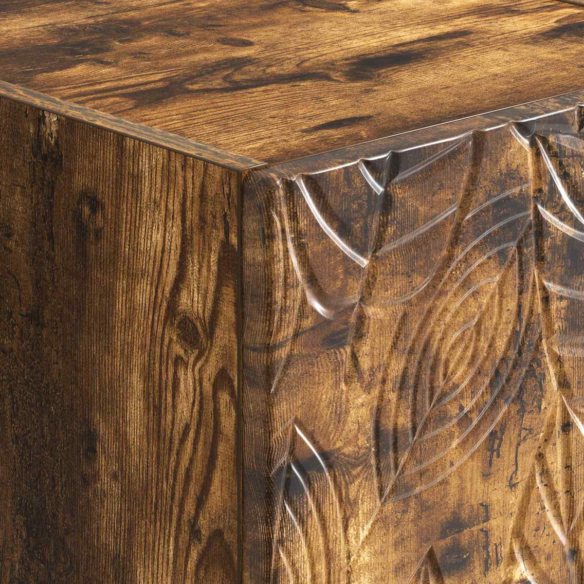 Bedside Table Smoked Oak 43 x 34.5 x 48 cm Engineered Wood