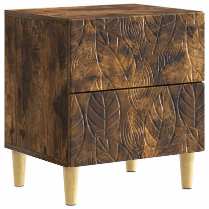 Bedside Table Smoked Oak 43 x 34.5 x 48 cm Engineered Wood