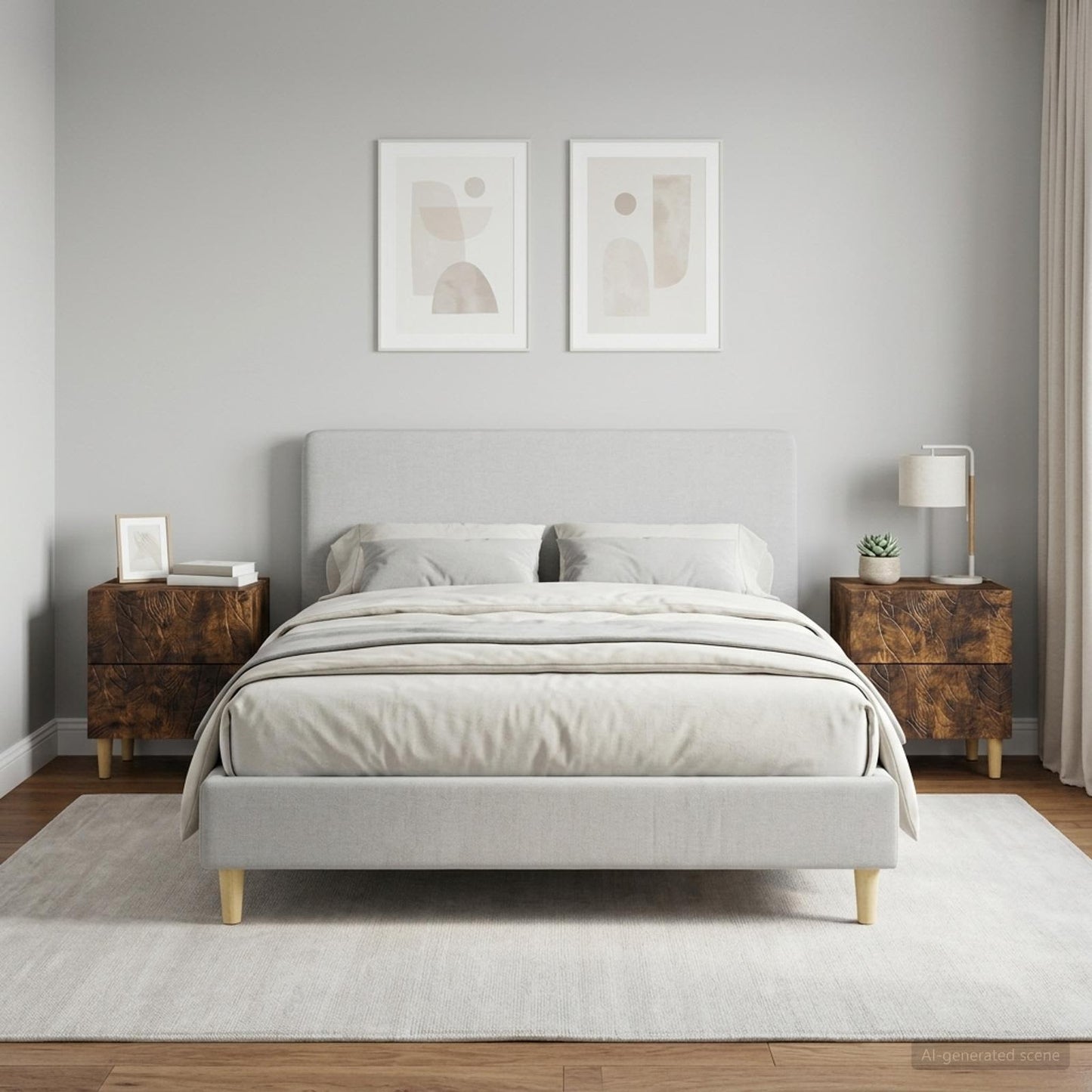 Bedside Table 2 pcs Smoked Oak 43 x 34.5 x 48 cm