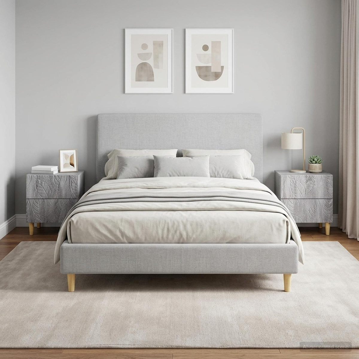 Bedside Table 2 pcs Grey Sonoma 43 x 34.5 x 48 cm