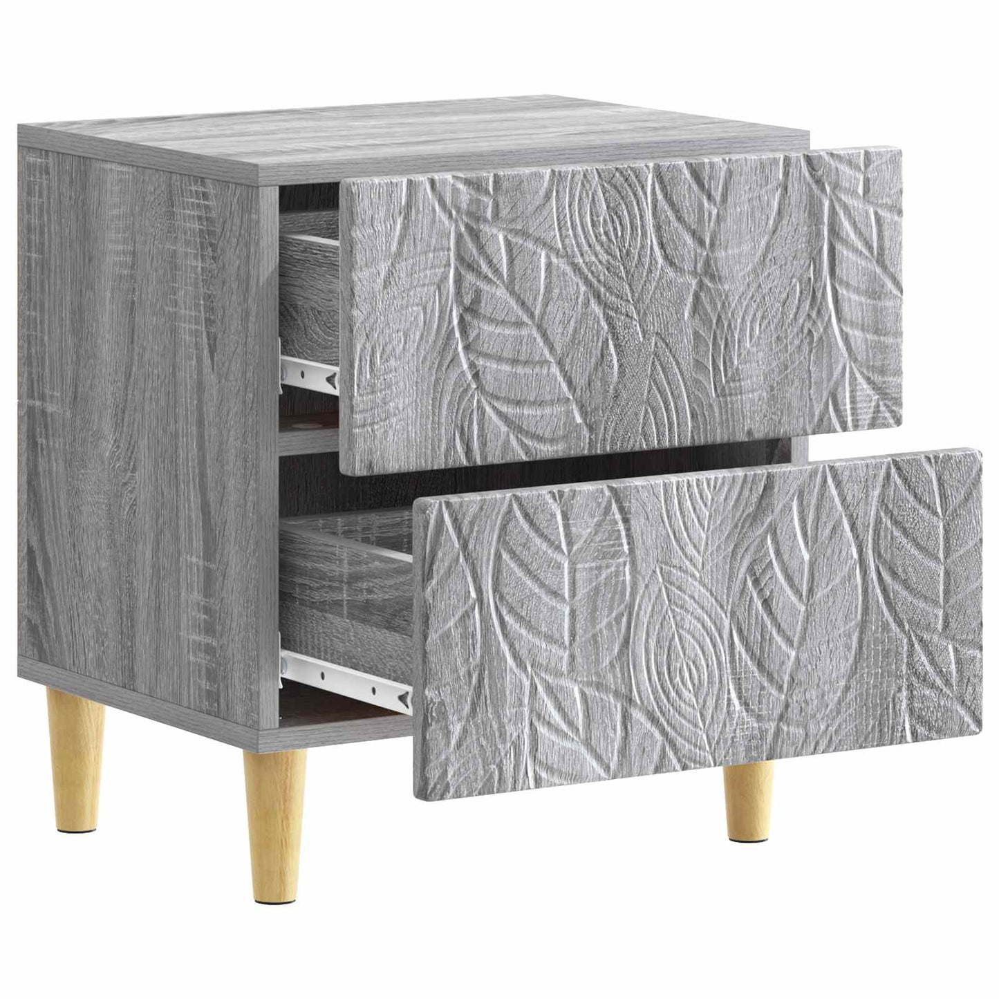 Bedside Table 2 pcs Grey Sonoma 43 x 34.5 x 48 cm