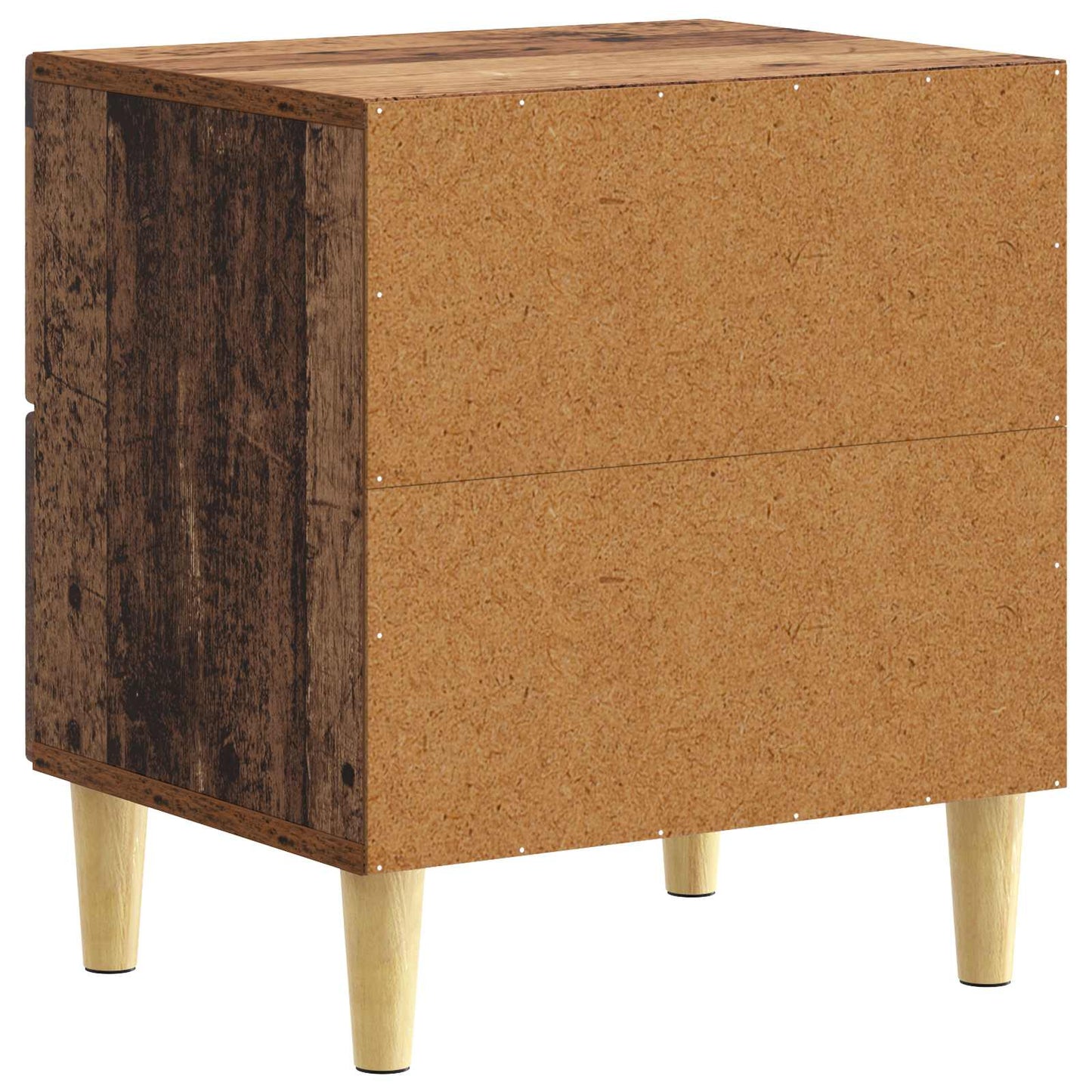 Bedside Table 2 pcs Old Wood 43 x 34.5 x 48 cm Engineered Wood