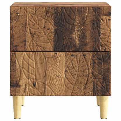 Bedside Table 2 pcs Old Wood 43 x 34.5 x 48 cm Engineered Wood