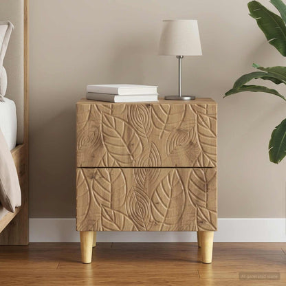 Bedside Table Artisan Oak 43 x 34.5 x 48 cm Engineered Wood