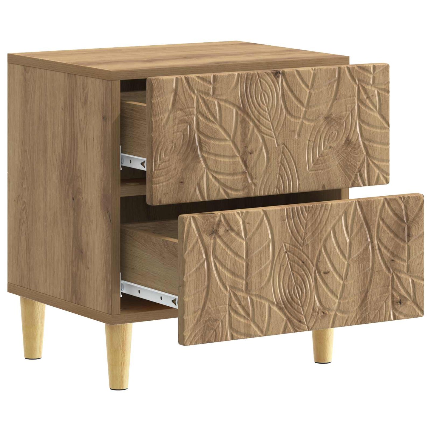 Bedside Table 2 pcs Artisan Oak 43 x 34.5 x 48 cm