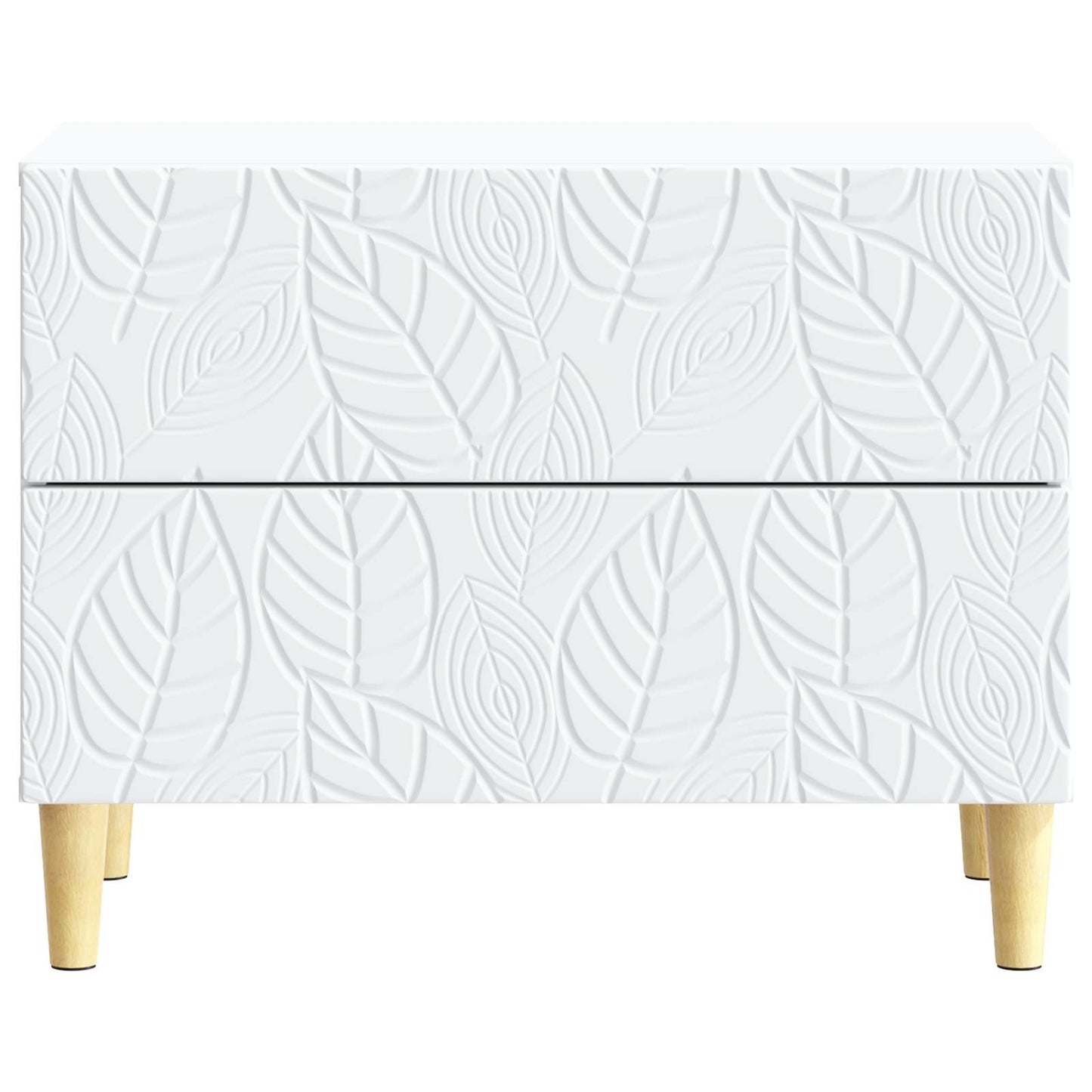 Bedside Table White 62 x 34.5 x 48 cm Engineered Wood
