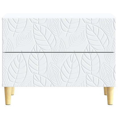 Bedside Table White 62 x 34.5 x 48 cm Engineered Wood