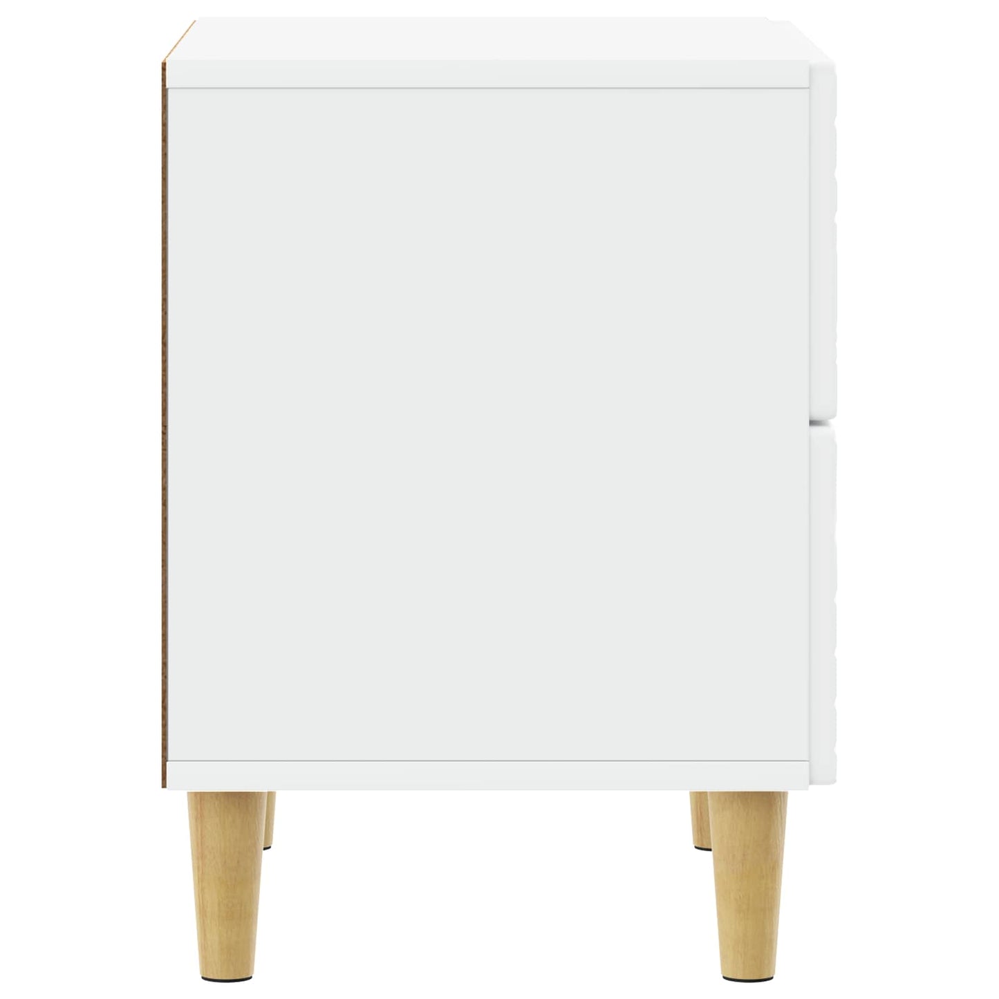 Bedside Table White 62 x 34.5 x 48 cm Engineered Wood