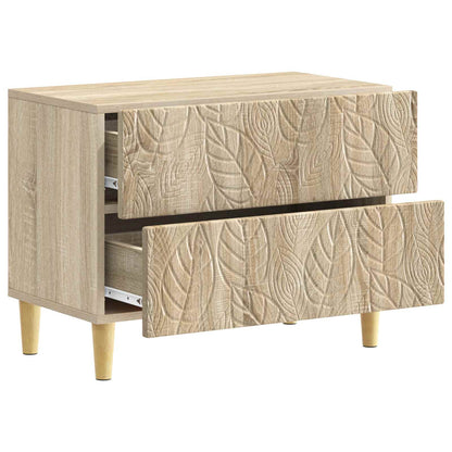 Bedside Table Sonoma Oak 62 x 34.5 x 48 cm Engineered Wood