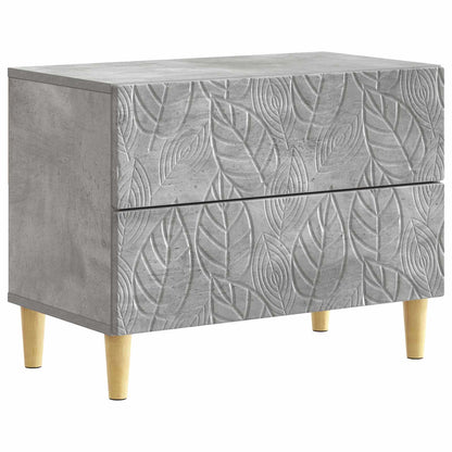 Bedside Table Concrete Grey 62 x 34.5 x 48 cm Engineered Wood