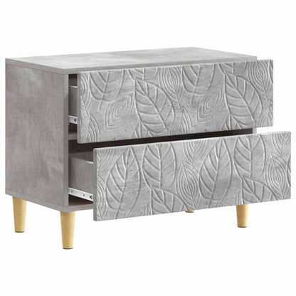 Bedside Table Concrete Grey 62 x 34.5 x 48 cm Engineered Wood