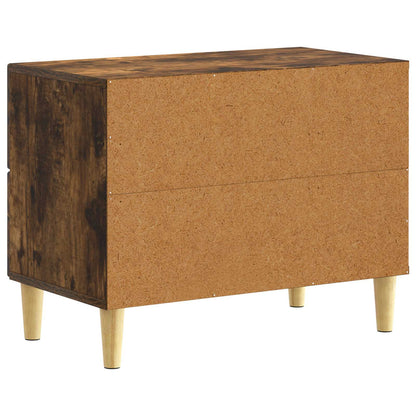 Bedside Table Smoked Oak 62 x 34.5 x 48 cm Engineered Wood