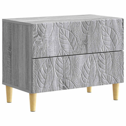 Bedside Table Grey Sonoma 62 x 34.5 x 48 cm Engineered Wood