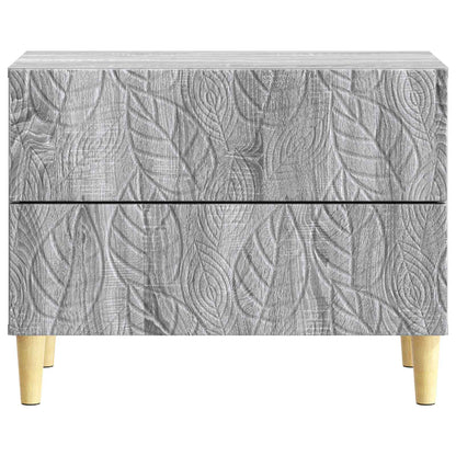 Bedside Table Grey Sonoma 62 x 34.5 x 48 cm Engineered Wood