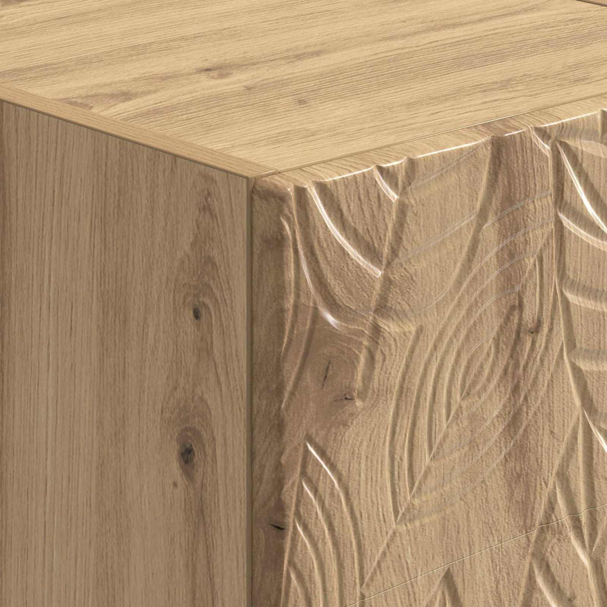 Bedside Table Artisan Oak 62 x 34.5 x 48 cm Engineered Wood