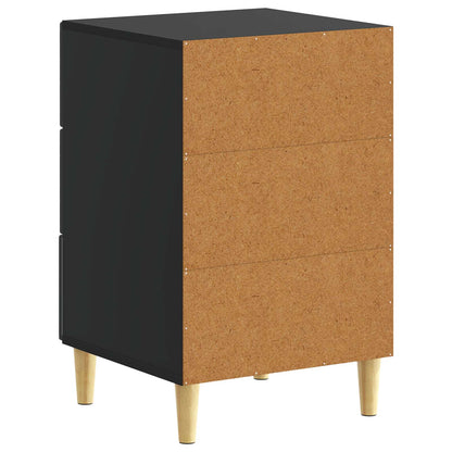 Bedside Table Black 43 x 39.5 x 66.5 cm Engineered Wood