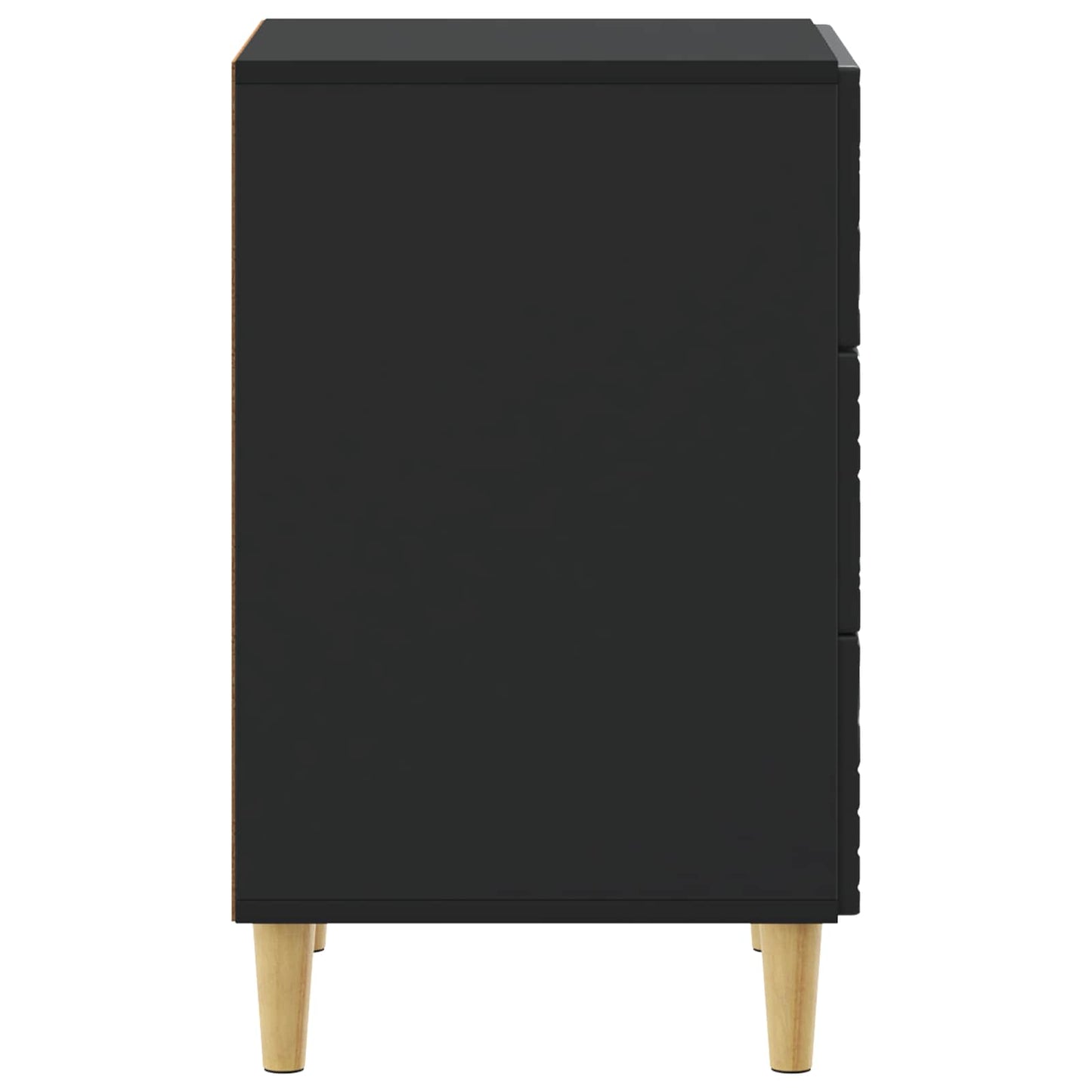 Bedside Table Black 43 x 39.5 x 66.5 cm Engineered Wood