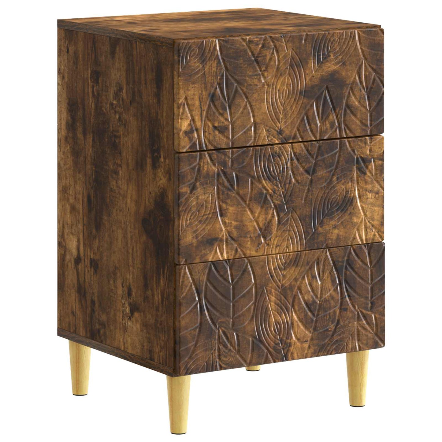 Bedside Table Smoked Oak 43 x 39.5 x 66.5 cm Engineered Wood