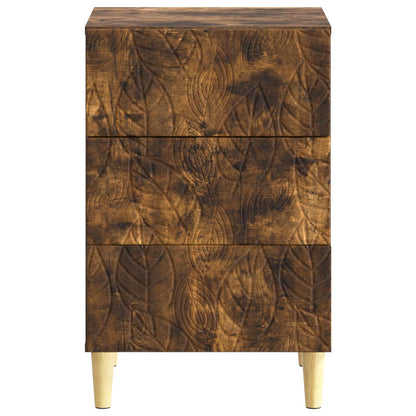 Bedside Table Smoked Oak 43 x 39.5 x 66.5 cm Engineered Wood