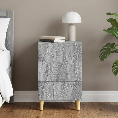 Bedside Table Grey Sonoma 43 x 39.5 x 66.5 cm Engineered Wood
