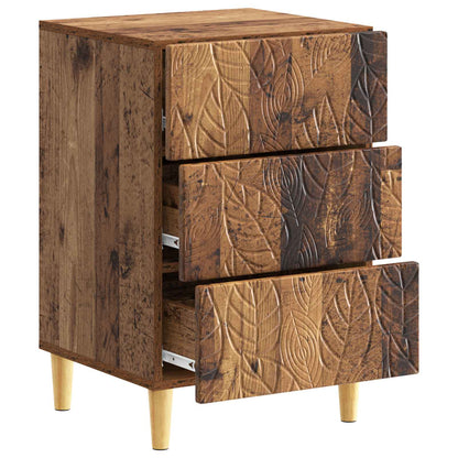 Bedside Table Old Wood 43 x 39.5 x 66.5 cm Engineered Wood